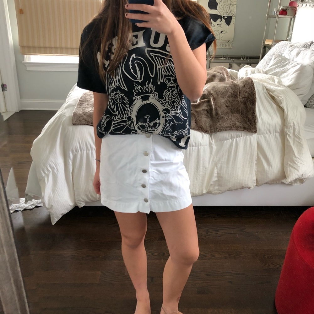 White Button Up Skirt